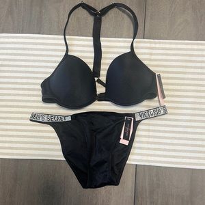 New Victoria's Secret BIKINI set shine/ black